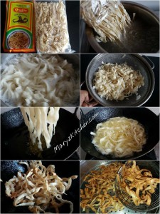 Honey noodles / darsaan topped with vaniila ice cream 