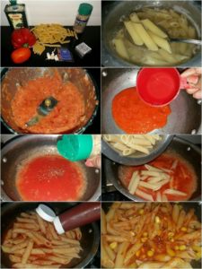 PASTA IN ROASTED RED BELL PEPPER SAUCE