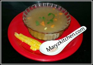 veg sweetcorn soup