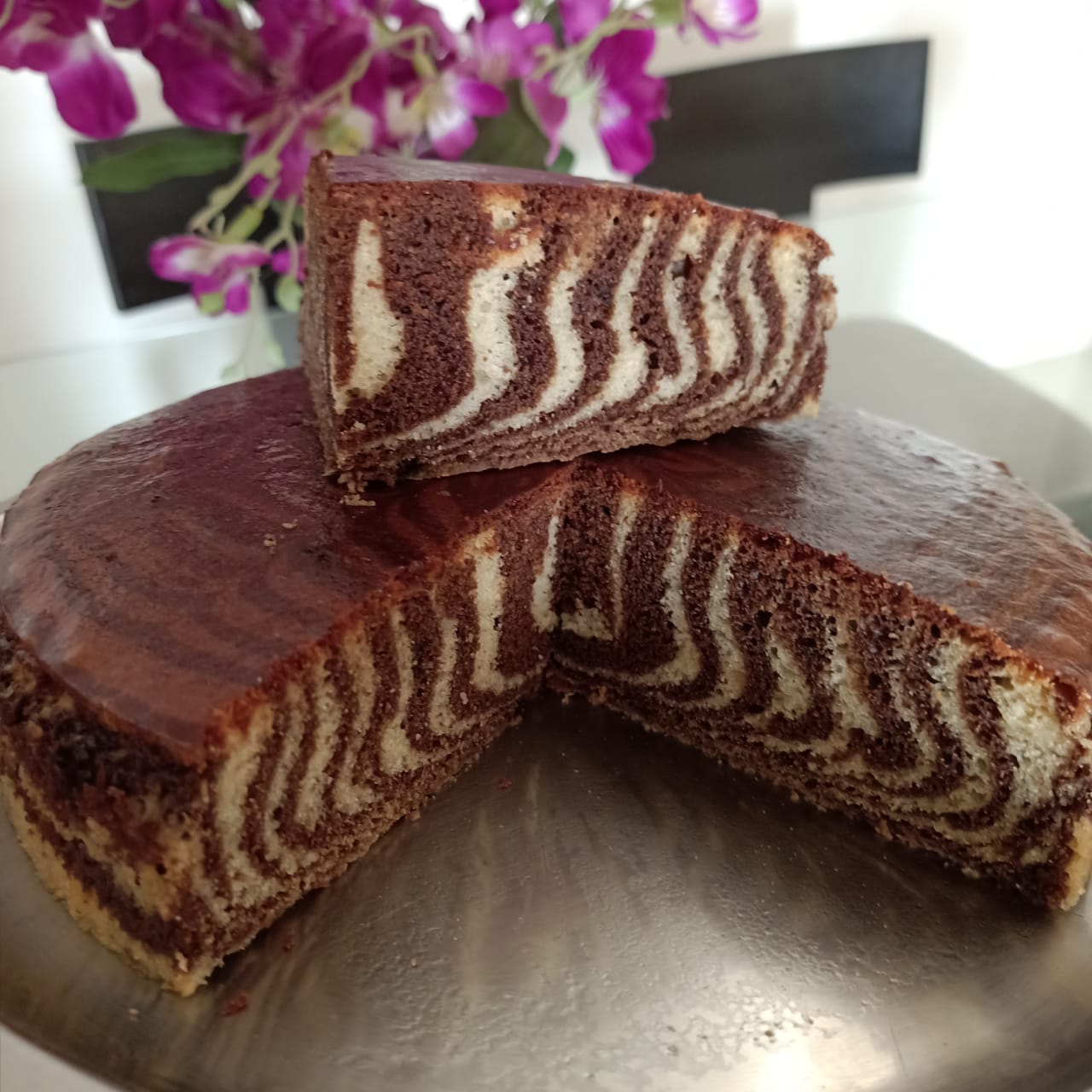 Cosentino's Markets - Have you tried our Zebra torte? The Zebra Torte with  Kahlua® Syrup is beautiful, festive and delicious, featuring dazzling  vertical stripes of chocolate and white cakes, covered whipped topping,